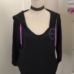 Pink long U neck comfy sweater